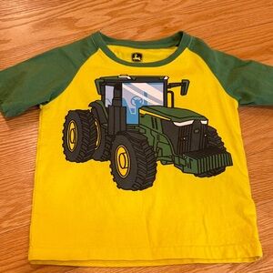 John Deere Yellow and Green Tractor Raglan Tee